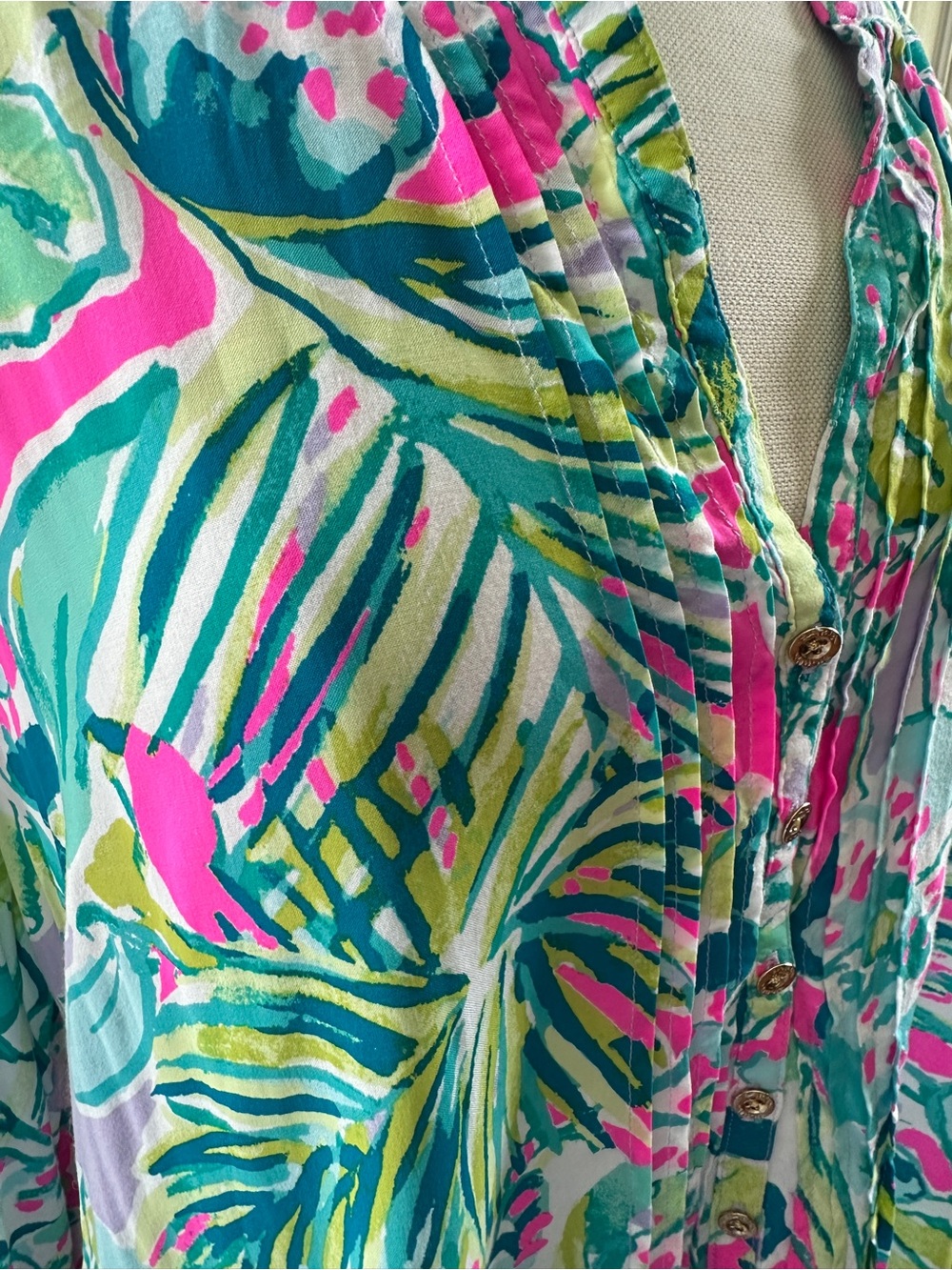 Lilly Pulitzer Harbour Island Tunic, Early Bloomer, Size XL - Picture 3 of 7